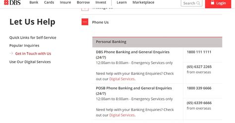 dbs ibanking singapore contact number