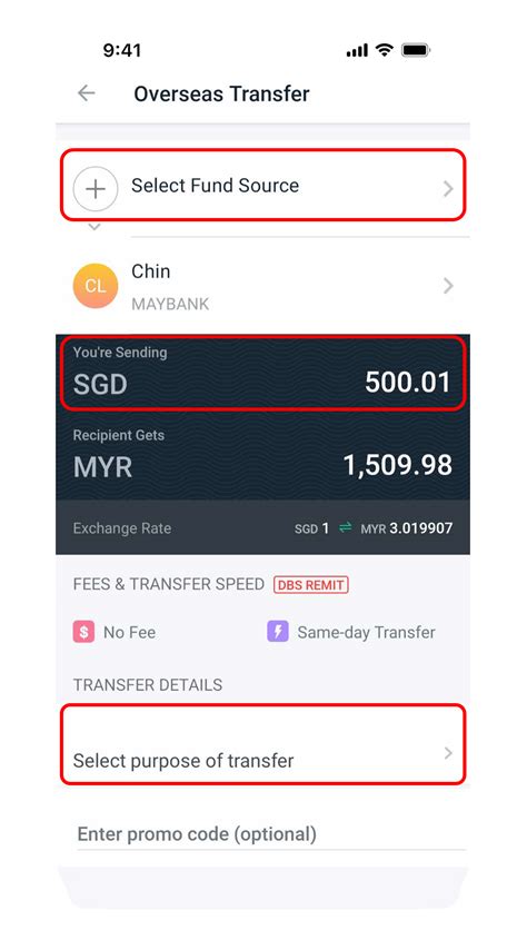 dbs singapore transfer to malaysia