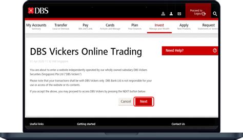 dbs vickers online login