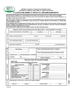 dc 37 optical voucher form