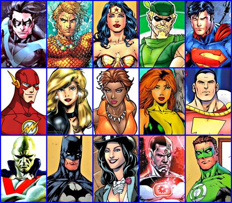 dc comics characters list