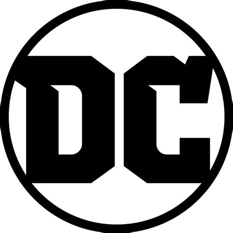 dc comics logo black background
