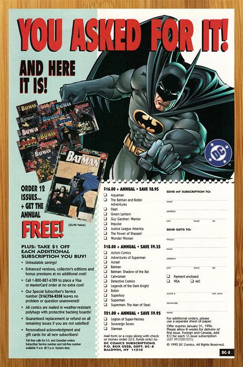 dc comics subscriptions