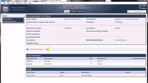 dc courts case search online