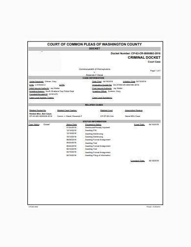 dc criminal court docket