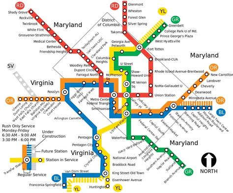 dc metro lines on map
