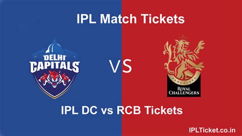 dc vs rcb tickets 6 may