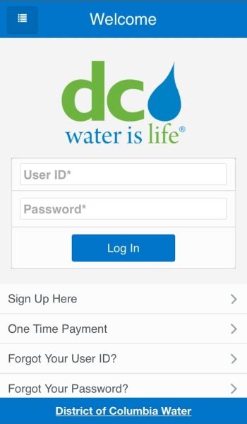 dc water login help