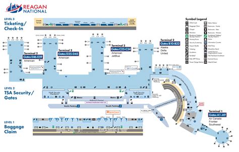 dca airport gate map
