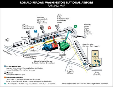 dca airport parking map