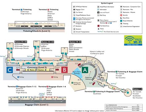 dca airport terminal gate map