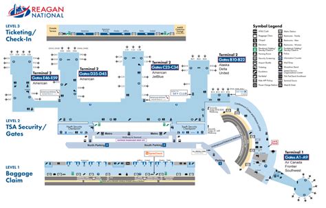dca airport terminal map
