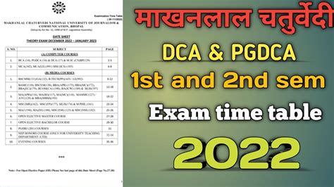 dcas exams list 2022