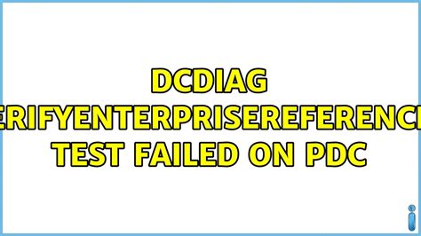 dcdiag delegation test failed