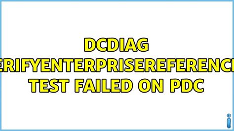 dcdiag failed test advertising