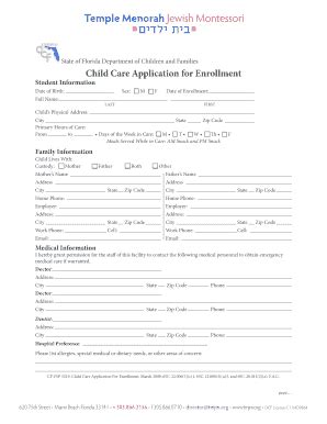 dcf child care application