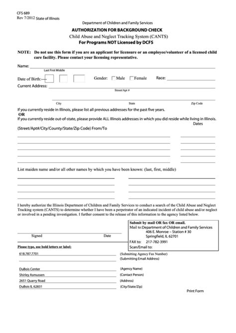 dcfs forms