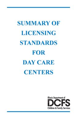 dcfs guidelines for day care centers