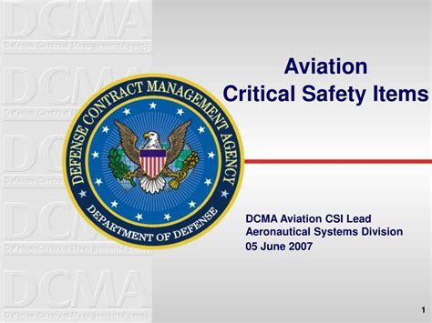 dcma critical safety item