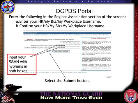 dcpds dcips portal - login