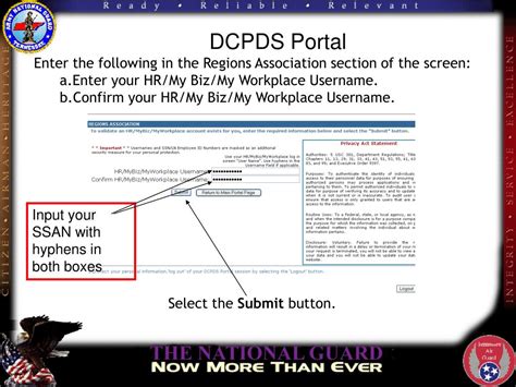 dcpds main portal page