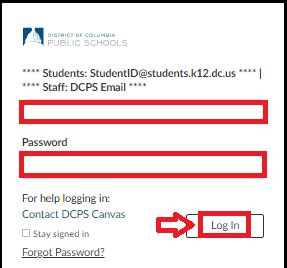 dcps instructure canvas login