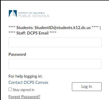 dcps internet log in