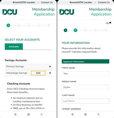 dcu bank application status
