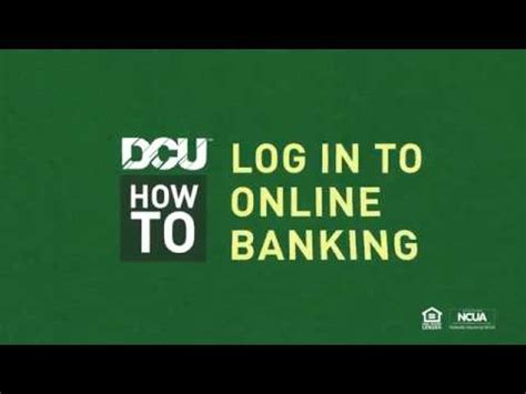 dcu credit union online banking login