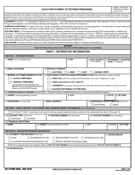 Dd Form 2656 Printable