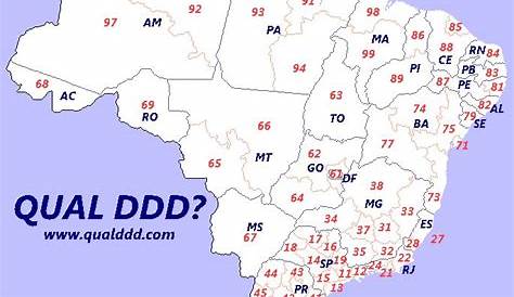 Mapa de DDD do Rio de Janeiro - Mapas de DDDs do Rio de Janeiro - QUAL