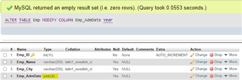 ddl commands in mysql with examples