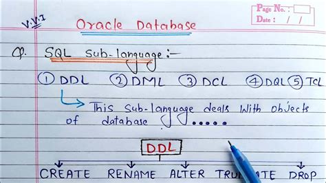 ddl commands in sql with examples oracle