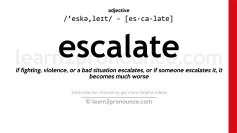 de escalate meaning