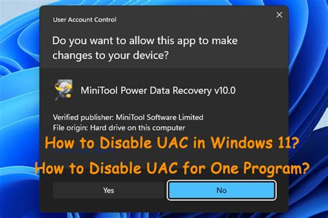 deactivate uac with msconfig windows 11