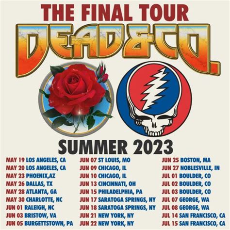 dead and company 2023 setlist tour dates