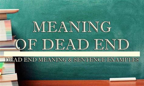 dead end meaning in tamil with example