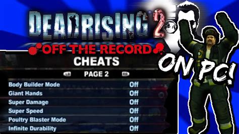 Dead Rising 2 Off The Record Cheat Menu