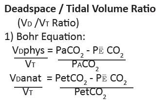 dead space to tidal volume ratio equation