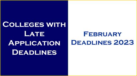 deadline application for colleges