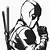 deadpool stencil black and white svg aussie pet grooming