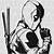 deadpool stencil black and white svg of a girl's hospital birth