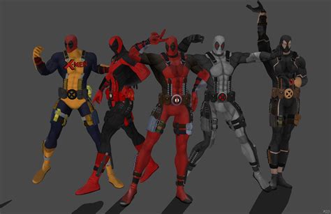 deadpool video game all costumes