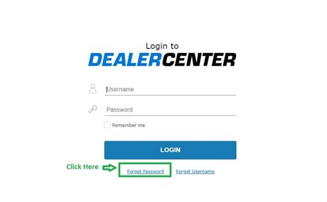 dealer center log in