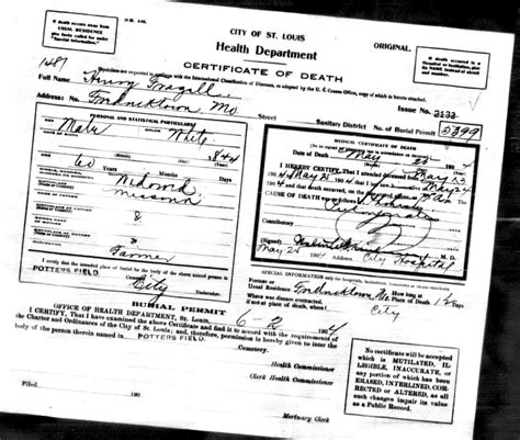 death certificate in missouri