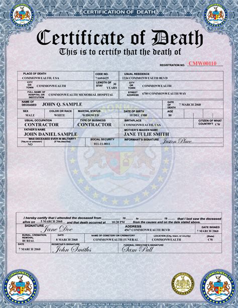 death certificate in nd