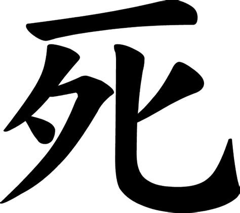 death japanese symbol kanji