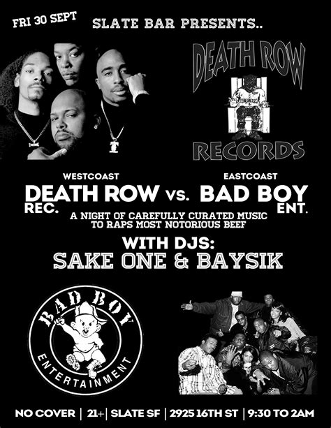 death row records vs bad boy records