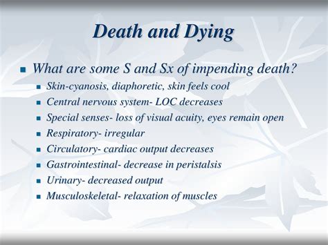 death thought process