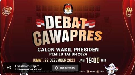 debat cawapres live hari ini